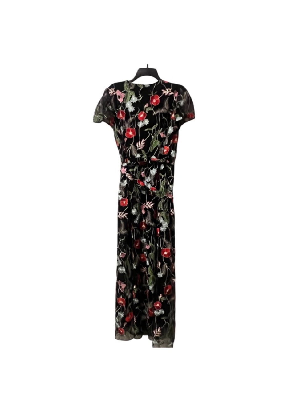EVA BY EVA FRANCO Embroidered Floral  Maxi Wrap Dress size 14 - Picture 3 of 16